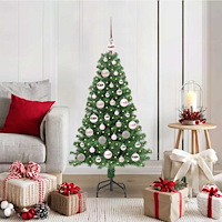 vidaXL Konstgjord julgran Grön 120 cm PVC och Stål och Plast