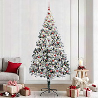 vidaXL Konstgjord julgran Grön 240 cm PVC och Stål och Plast