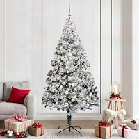 vidaXL Konstgjord julgran Grön 240 cm PVC och Stål och Plast