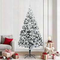 vidaXL Konstgjord julgran Grön 240 cm PVC och Stål och Plast