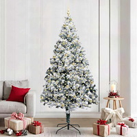 vidaXL Konstgjord julgran Grön 240 cm PVC och Stål och Plast