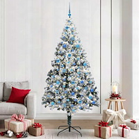 vidaXL Konstgjord julgran Grön 240 cm PVC och Stål och Plast