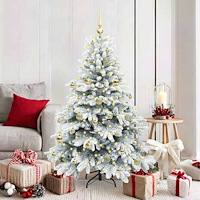 vidaXL Konstgjord julgran med 150 LED-lampor Grön 150 cm PE och PVC