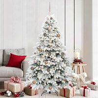 vidaXL Konstgjord julgran med 300 LED-lampor Grön 180 cm PE och PVC