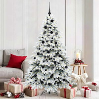 vidaXL Konstgjord julgran med 300 LED-lampor Grön 180 cm PE och PVC