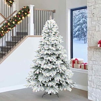 vidaXL Konstgjord julgran med 300 LED-lampor Grön 240 cm PE och PVC