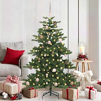 vidaXL Plast Hingad Julgran med 150 LED-lampor med stativ 150 cm PVC