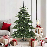 vidaXL Plast Hingad Julgran med 150 LED-lampor med stativ 150 cm PVC