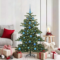 vidaXL Plast Hingad Julgran med 150 LED-lampor med stativ 150 cm PVC