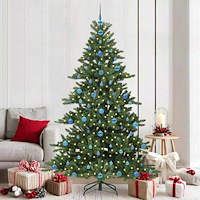 vidaXL Plast Hingad Julgran med 300 LED-lampor med stativ 210 cm PVC