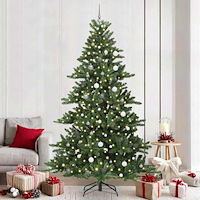 vidaXL Plast Hingad Julgran med 300 LED-lampor med stativ 240 cm PVC