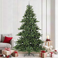 vidaXL Plast Hingad Julgran med 300 LED-lampor med stativ 240 cm PVC