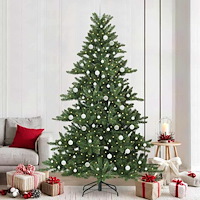 vidaXL Plast Hingad Julgran med 300 LED-lampor med stativ 240 cm PVC