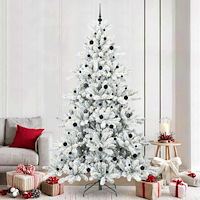 vidaXL Plast Hingad Julgran med 300 LED-lampor med stativ 240 cm PVC