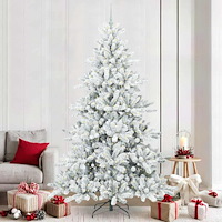 vidaXL Plast Hingad Julgran med 300 LED-lampor med stativ 240 cm PVC