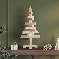 vidaXL Julträd med stativ Naturfärg 60 cm Massiv furu