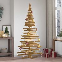 vidaXL Julträd med stativ Brun 210 cm Massiv furu