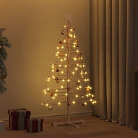 vidaXL Träjulgran med stativ Brun 125 cm Bambu