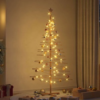 vidaXL Träjulgran med stativ Brun 180 cm Bambu