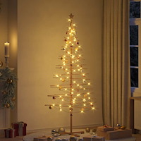 vidaXL Träjulgran med stativ Brun 210 cm Bambu