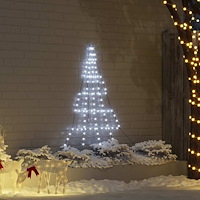 vidaXL LED Julgran med 112 LED-lampor Kallvit 182 cm Metall