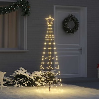 vidaXL LED Julgran med 390 LED-lampor Varmvit 250 cm Järn