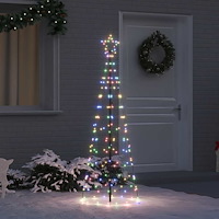 vidaXL LED Julgran med 390 LED-lampor Flerfärgsdesign 250 cm Järn