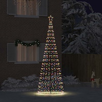 vidaXL LED Julgran med 800 LED-lampor Flerfärgsdesign 400 cm Järn