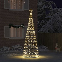 vidaXL LED Julgran med 800 LED-lampor med stativ Varmvit 400 cm Järn