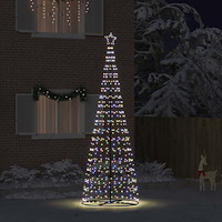 vidaXL LED Julgran med 800 LED-lampor Flerfärgsdesign 400 cm Järn
