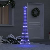 vidaXL LED Julgran med 230 LED-lampor Blå 51 x 51 x 190 cm Metall
