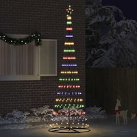 vidaXL LED Julgran Flerfärgsdesign 100.5 x 100.5 x 302.5 cm Metall