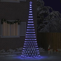 vidaXL LED Julgran med stativ Blå 138.5 x 138.5 x 399 cm Metall