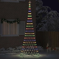 vidaXL LED Julgran Flerfärgsdesign 138.5 x 138.5 x 399 cm Metall