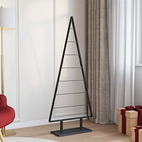 vidaXL Metall julgran med stativ Svart 150 cm Stål