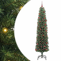 vidaXL Konstgjord julgran Grön 210 cm PVC och stål och plast