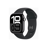 Apple Apple Watch Series 10 (GPS) - jet black aluminium - smart klocka med sportband - svart - 64 GB
