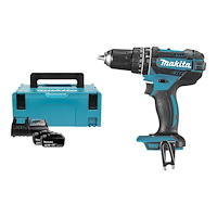 Makita Makita DHP482RTJ - slagborr/skruvdragare - sladdlös - 2 hastigheter - 2 batterier, laddare medföljer