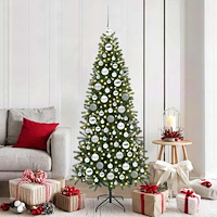 vidaXL Julprydnad Set med 300 LED-lampor 120 pcs Silver Plast