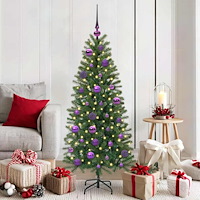 vidaXL Julprydnad Set med 150 LED-lampor 61 pcs Lila Plast