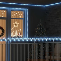 vidaXL Ljuslina med 2400 LED-lampor Kall Vit 100 m PVC