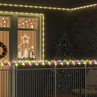 vidaXL Ljuslina med 2400 LED-lampor Flerfärgsdesign 100 m PVC