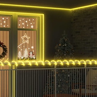 vidaXL Ljuslina med 120 LED-lampor Varmvit 5 m PVC