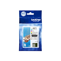 Brother Brother LC421 Value Pack - 4-pack - svart, cyan, magenta, gul - original - bläckpatron
