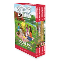 Gertrude Chandler Warner The Boxcar Children Mysteries Boxed Set 1-4: The Boxcar Children; Surprise Island; The Yellow House; Mystery Ranch (häft...