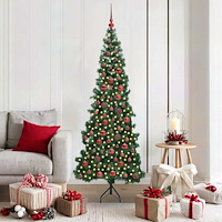 vidaXL Hörn Kunstgjord Julgran med stativ Grön 180 cm PVC och metall