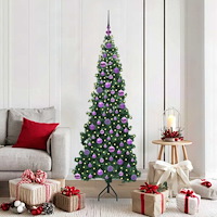 vidaXL Hörn Kunstgjord Julgran med stativ Grön 180 cm PVC och metall