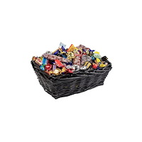 KARAMELLO Godis Presentkorg svart inslaget 1,5kg
