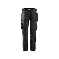 Snickers Snickers arbetsbyxor i stretch med hängande fickor 6241 svar...