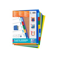 Elba ELBA - avdelare - 10 delar - för A4 - tabbad - blandade färger